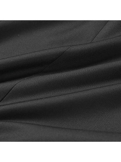 3pcs Men's Formal Suit Set, Men's Formal One Button Lapel Suit Jacket + Classic Matching Vest + Pants, Wedding Banquet & Business Occasion