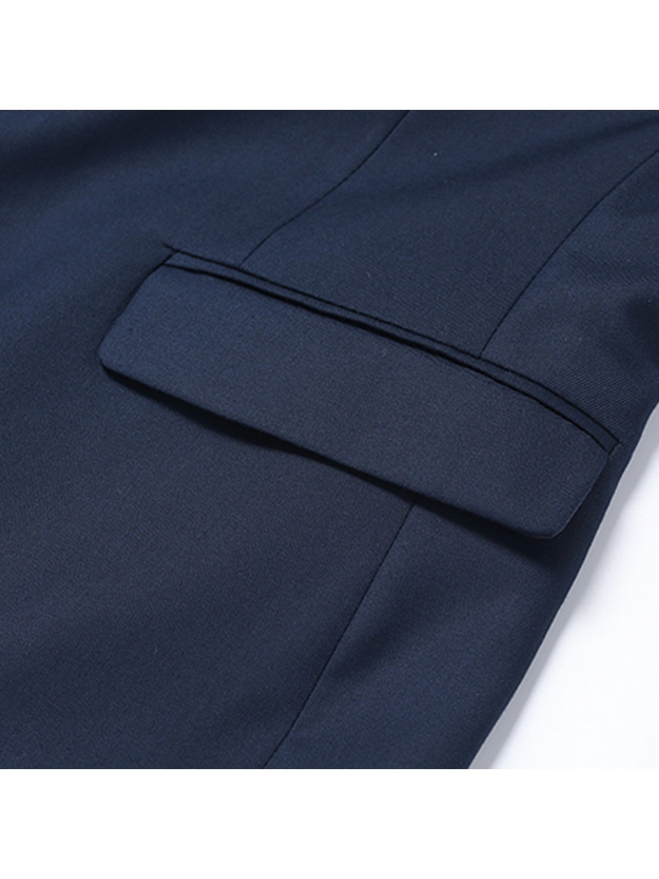 3pcs Men's Formal Suit Set, Men's Formal One Button Lapel Suit Jacket + Classic Matching Vest + Pants, Wedding Banquet & Business Occasion