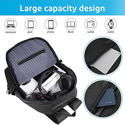 Men'S Large Capacity Travel Backpack - Durable Casual School Bag with Multiple Compartments, Adjustable Shoulder Straps & Secure Zipper Closure for Laptops, Books, and Essentials, Backpack for Travel, Smooth Texture Finish