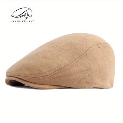 Retro, Men's Gatsby Newsboy Cap - Fashionable Polyester Flat Hat for Driving, Taxi & Hunting