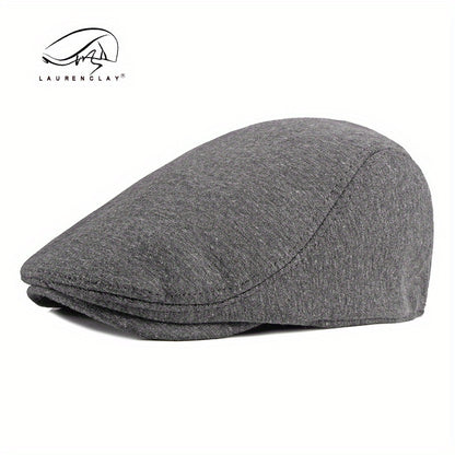 Retro, Men's Gatsby Newsboy Cap - Fashionable Polyester Flat Hat for Driving, Taxi & Hunting