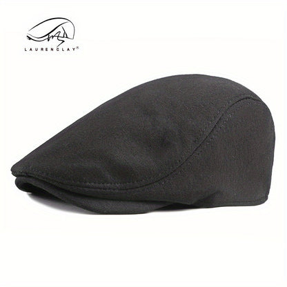 Retro, Men's Gatsby Newsboy Cap - Fashionable Polyester Flat Hat for Driving, Taxi & Hunting