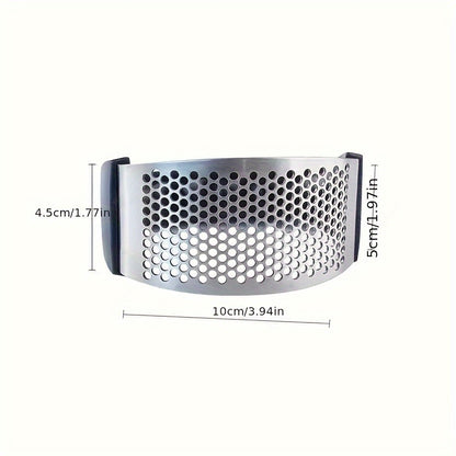 Stainless Steel Garlic Press Rocker - Uncharged Manual Garlic Mincer Crusher Chopper Masher for Kitchen, College Dorm Essentials