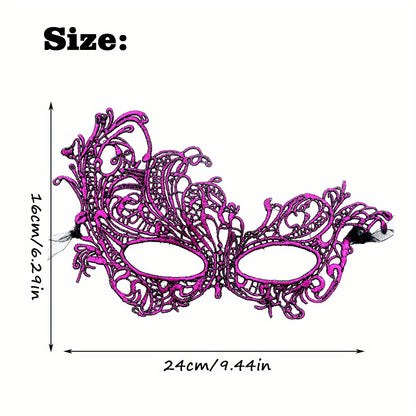 Elegant Lace Mask For Ladies To Wear At Dance Parties, Featuring A Golden Thick Double Yarn Ribbon And 3D Lace Design, Perfect For High-end Lace Costumes And Eye Masks For Performances.