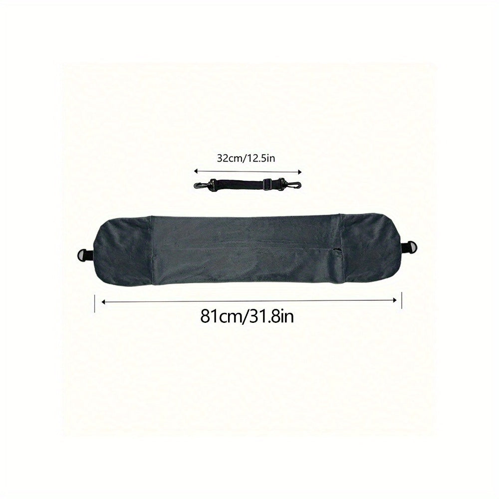 Travel Pillow with Storage Pouch, Adjustable Polyester Neck Support, Comfortable & Lightweight,For Travel Accessories, Travel Essentials,Suitable for Travel And Outings