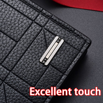 A Sleek Premium Faux Leather Wallet for Men Featuring Several Card Compartments - an Ideal Present for Him.