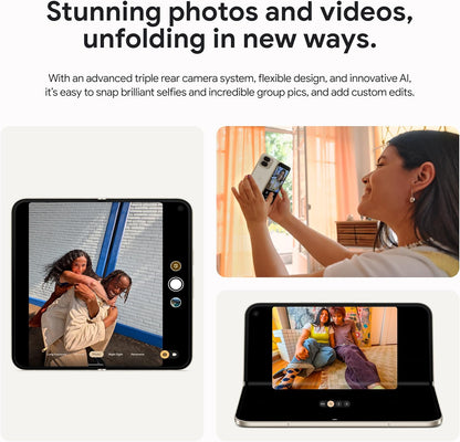 Google Pixel 9 Pro Fold - Unlocked Android Smartphone with Gemini - Advanced Triple Rear Camera System - Foldable Display - Hands-Free Video - Obsidian - 256 GB