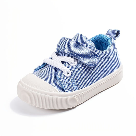 Toddler Boys' All-Season Slip-On Sneakers, Solid Color Casual Sports Street Style, Comfortable Indoor Outdoor Walking Shoes, Fabric Upper with TPR Sole & EVA Insole, Spring/Fall Collection