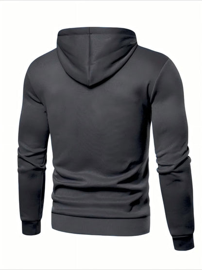 Men's Polyester Hoodie Zipper Sweatshirt for Fall Sportswear