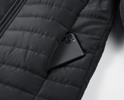 Men's Winter Stylish Padded Coat, Slim Fit Stand Collar Warm Jacket, Men's Plus Size -padded Padded Jacket - ayq