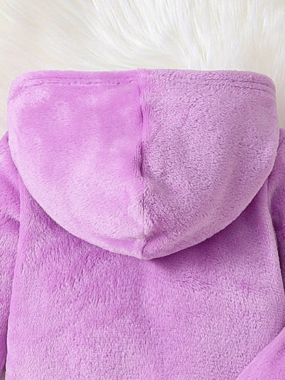 Girls' Winter Fleece-Lined Hooded Sweatshirt & Pants Set - Cozy Thickened Flannel, Heart Pattern, Long Sleeve, Loose Fit, Warm Casual Outdoor Outfit for Youngsters, Winter Clothes for Girls, Youngsters'S Winter Wear, Playful