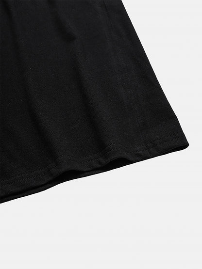 Double-Sided Milano Italy Letter Print Crew Neck Tee Dress, Casual Short Sleeve Summer Dress for Women, Lightweight and Comfortable