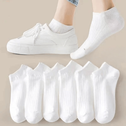 10/20/30/50 Pairs of Socks Spring/Summer Sweat Absorbing Men's and Women's Style Small White Socks Simple and Versatile High-looking Short Socks Boat Socks