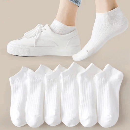 10/20/30/50 Pairs of Socks Spring/Summer Sweat Absorbing Men's and Women's Style Small White Socks Simple and Versatile High-looking Short Socks Boat Socks