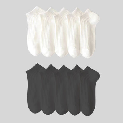 10/20/30/50 Pairs of Socks Spring/Summer Sweat Absorbing Men's and Women's Style Small White Socks Simple and Versatile High-looking Short Socks Boat Socks