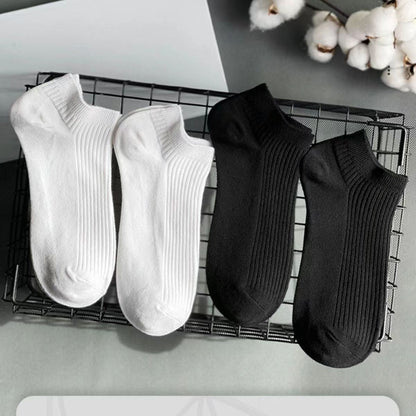 10/20/30/50 Pairs of Socks Spring/Summer Sweat Absorbing Men's and Women's Style Small White Socks Simple and Versatile High-looking Short Socks Boat Socks