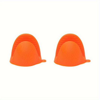 1 Pair Silicone Pot Holder Anti-scalding Clip Gloves - Չսահող բռնելով Խոհանոց, Կրկնակի Ձեռքեր, Հարմար է Խոհանոցի, Թխելու, Խոհարարական Խոհանոցի Առարկաների | Գունագեղ խոհանոցային սպասք՝ չսահող ամանի սեղմակ