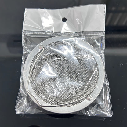 Stainless Steel Kitchen Sink Strainer with Handle - Modern Round, Anti-Clog Mesh Filter for Bathroom & Kitchen Sinks, No Power Needed, Bathroom Sink Filter|Sleek Metal Finish|Stainless Steel Mesh