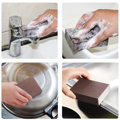 5-Pack Kitchen Cleaning Sponges - Non-Electric Heavy-Duty Scouring Pads, Manual Emery for Descaling, Rust & Stain Removal, Cookware & Dishwashing Scrubbers