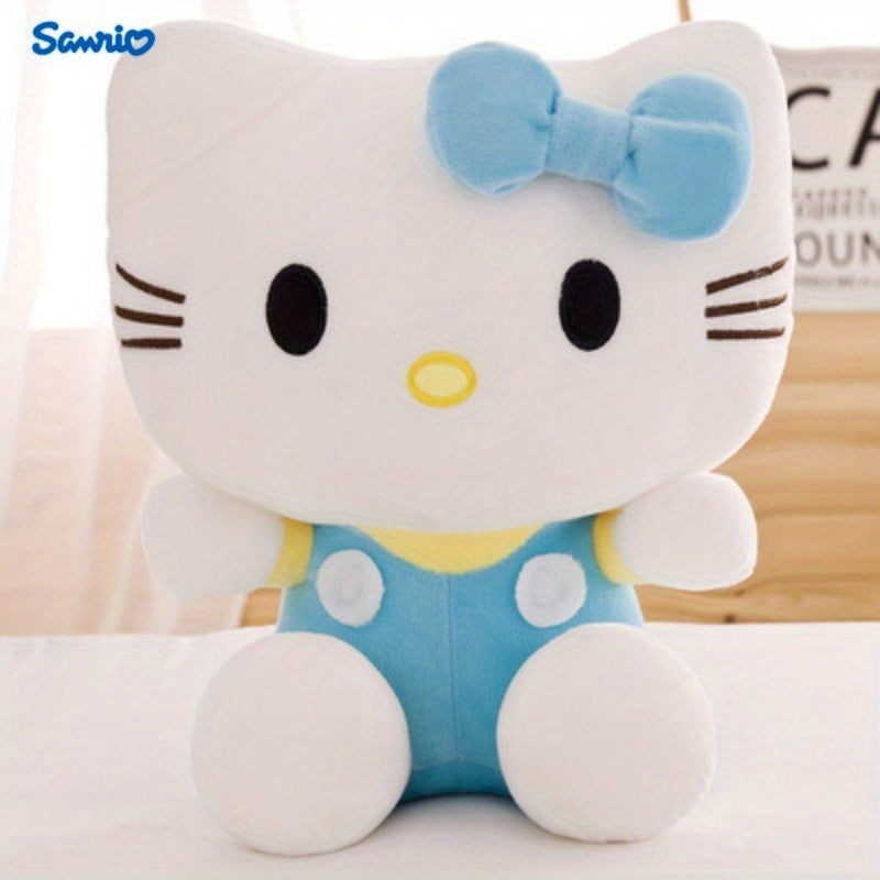 1pc Sanrio for hello kitty Plush Figure - Kawaii Cartoon Stuffed Animal with Red Bow, White & Pink Outfit, Soft Polyester Toy for Birthday, Christmas, New Year, Halloween Gifts, Plush Toys, Holiday Gift Item, Playful Design,