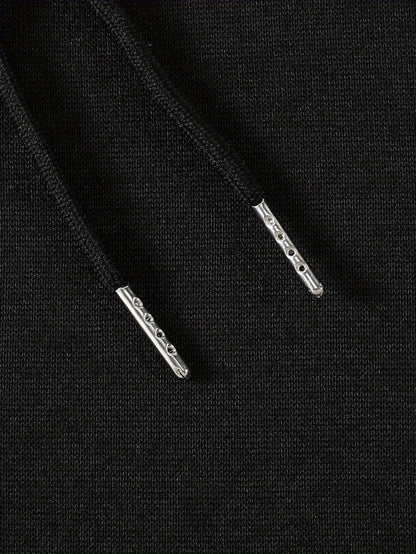 Spring and Summer Men's New Style BLACK SAY IN A CALM WAY IAM THE BEST Letter Print Casual Hoodie Fashion Drawstring Hoodie Autumn and Winter Top Comfortable and Versatile Long Sleeve Hoodie with Hat (Niu Wang Selection)