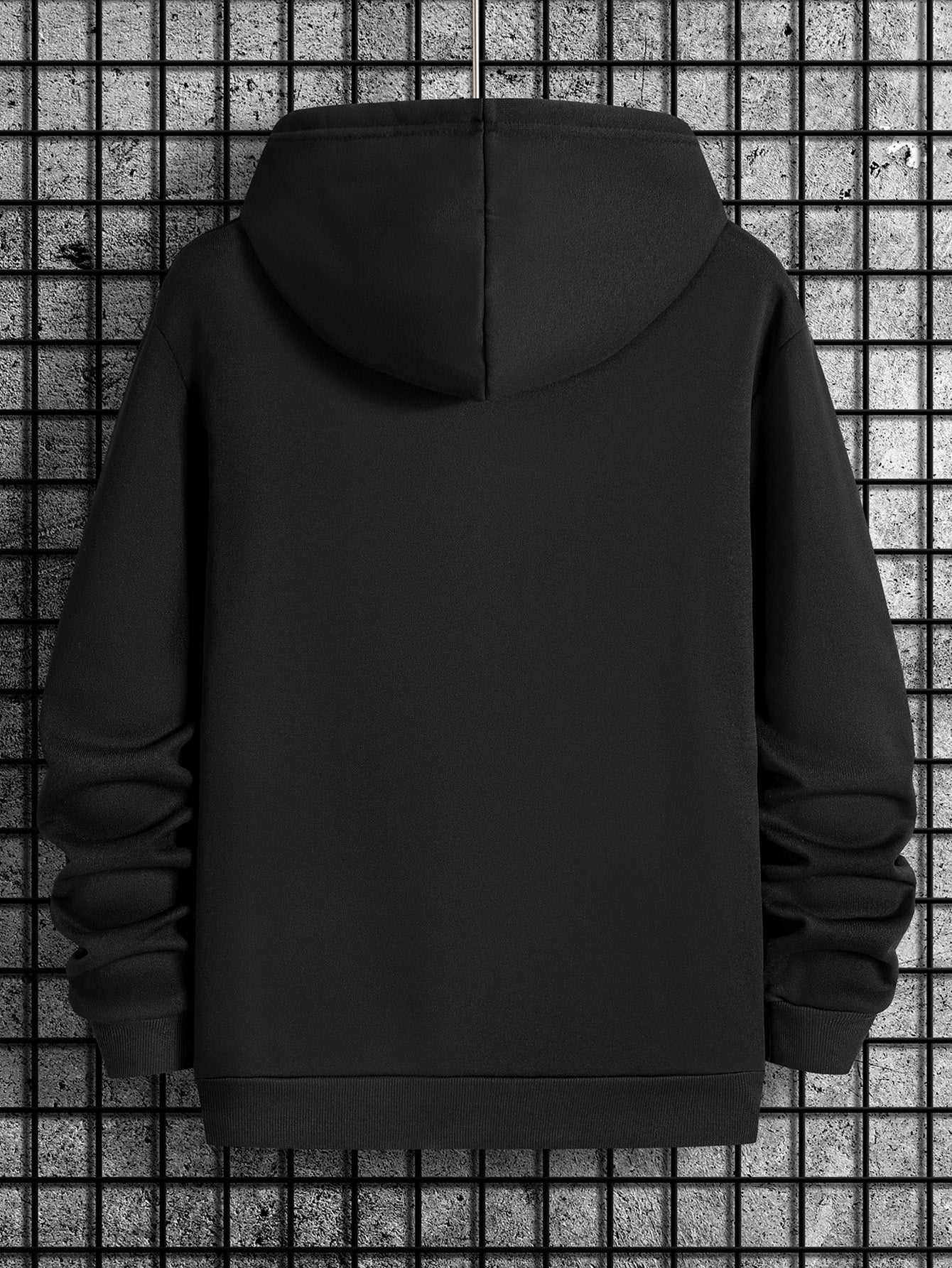 Spring and Summer Men's New Style BLACK SAY IN A CALM WAY IAM THE BEST Letter Print Casual Hoodie Fashion Drawstring Hoodie Autumn and Winter Top Comfortable and Versatile Long Sleeve Hoodie with Hat (Niu Wang Selection)