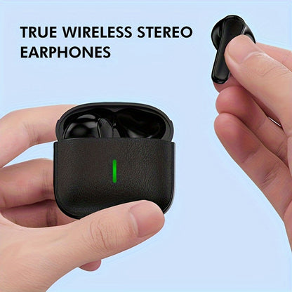 Introducing The Latest Wireless Earbuds with an Exceptionally Long Battery Life - Compact Dual Stereo In-Ear Headphones Designed for Sports And Gaming, Featuring USB Charging And Noise Cancellation for Calls.