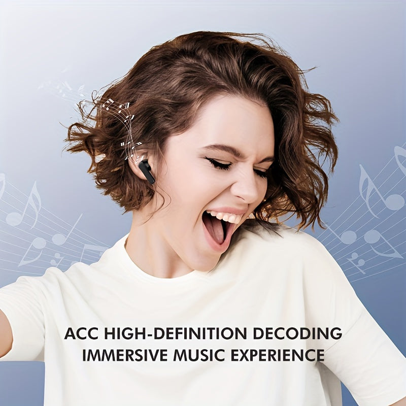 Introducing The Latest Wireless Earbuds with an Exceptionally Long Battery Life - Compact Dual Stereo In-Ear Headphones Designed for Sports And Gaming, Featuring USB Charging And Noise Cancellation for Calls.