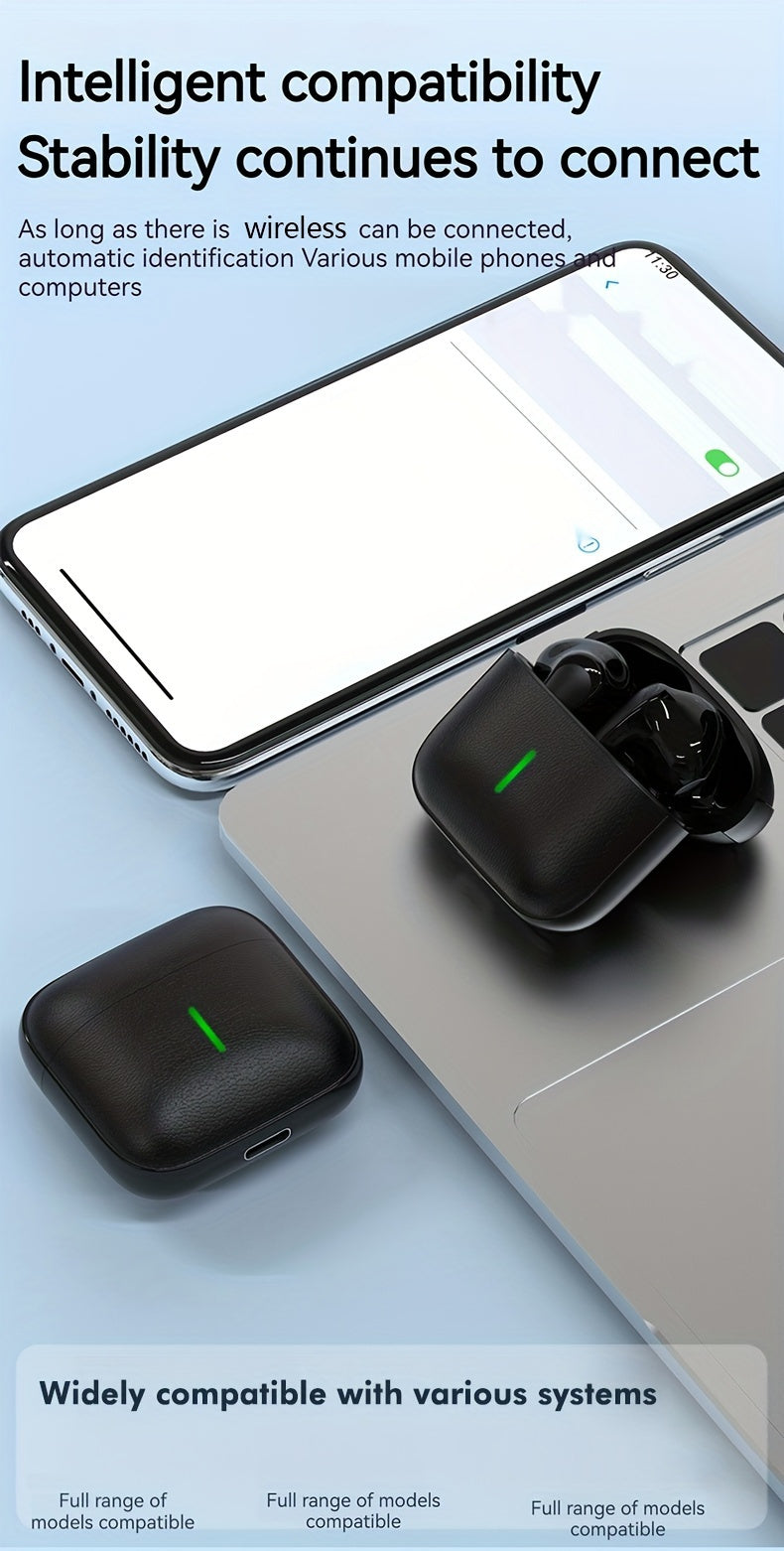 Introducing The Latest Wireless Earbuds with an Exceptionally Long Battery Life - Compact Dual Stereo In-Ear Headphones Designed for Sports And Gaming, Featuring USB Charging And Noise Cancellation for Calls.