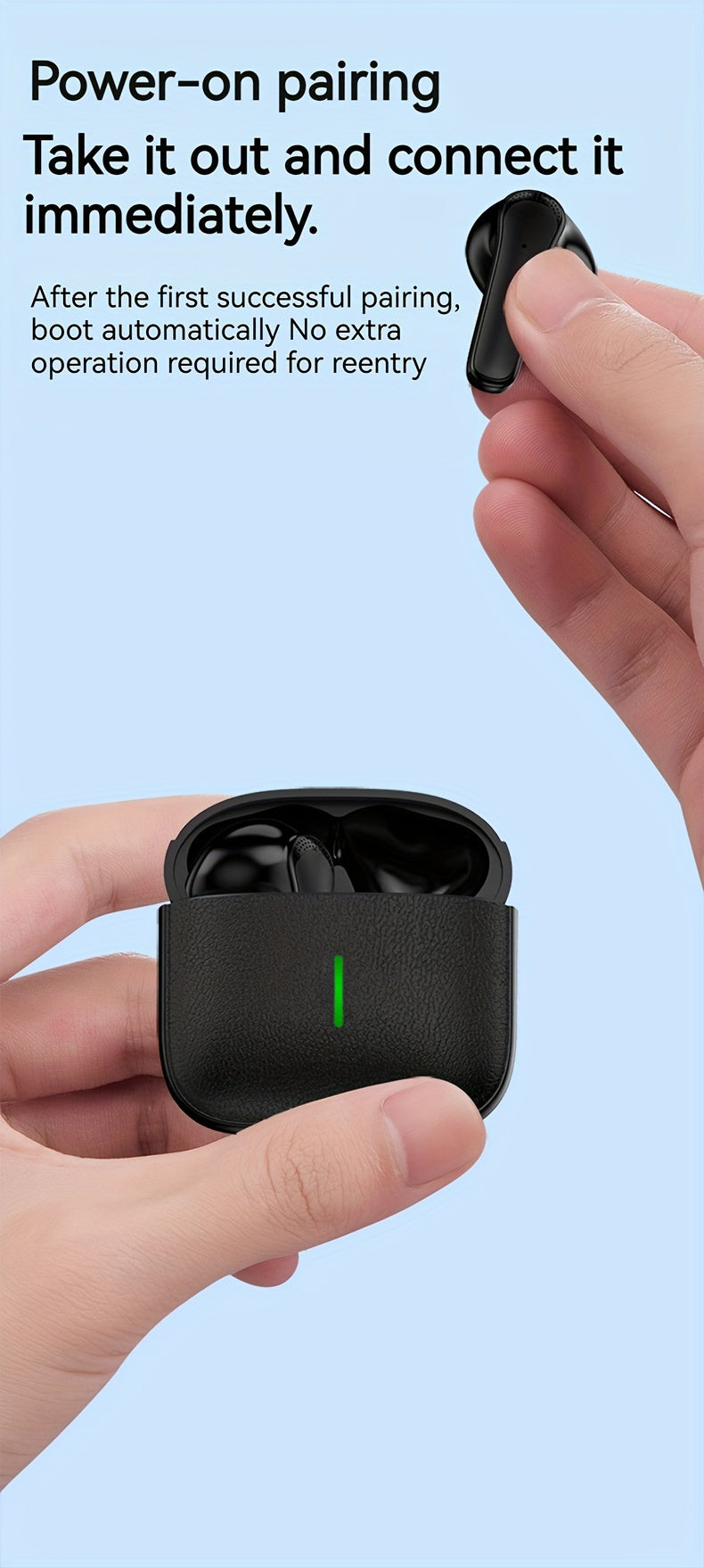 Introducing The Latest Wireless Earbuds with an Exceptionally Long Battery Life - Compact Dual Stereo In-Ear Headphones Designed for Sports And Gaming, Featuring USB Charging And Noise Cancellation for Calls.