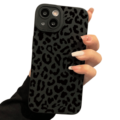 Angel Eye New Black Leopard Pattern բջջային հեռախոսի պատյան Հարմար է iPhone16 15 14 13 12 11 x xs xr xsmax 7 8 Pro Max Plus Series Full Soft Shell - Թրենդային նորաձև Leopard Element պաշտպանիչ պատյան