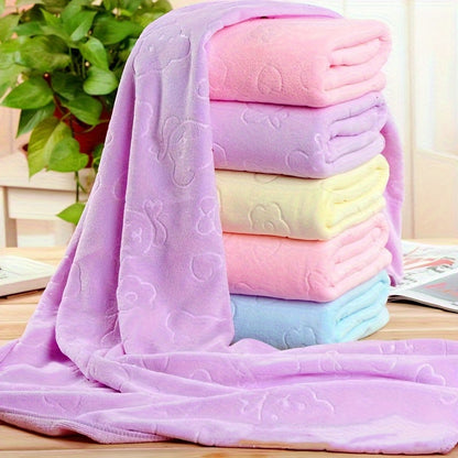 1 հատ Ultra Fine Microfiber լոգանքի սրբիչ, փափուկ և դիմացկուն, հաստացած ներծծող, արջի տպագիր, տանը և լողափում օգտագործման համար, կոմերցիոն մաքրում, տարբեր գույներ