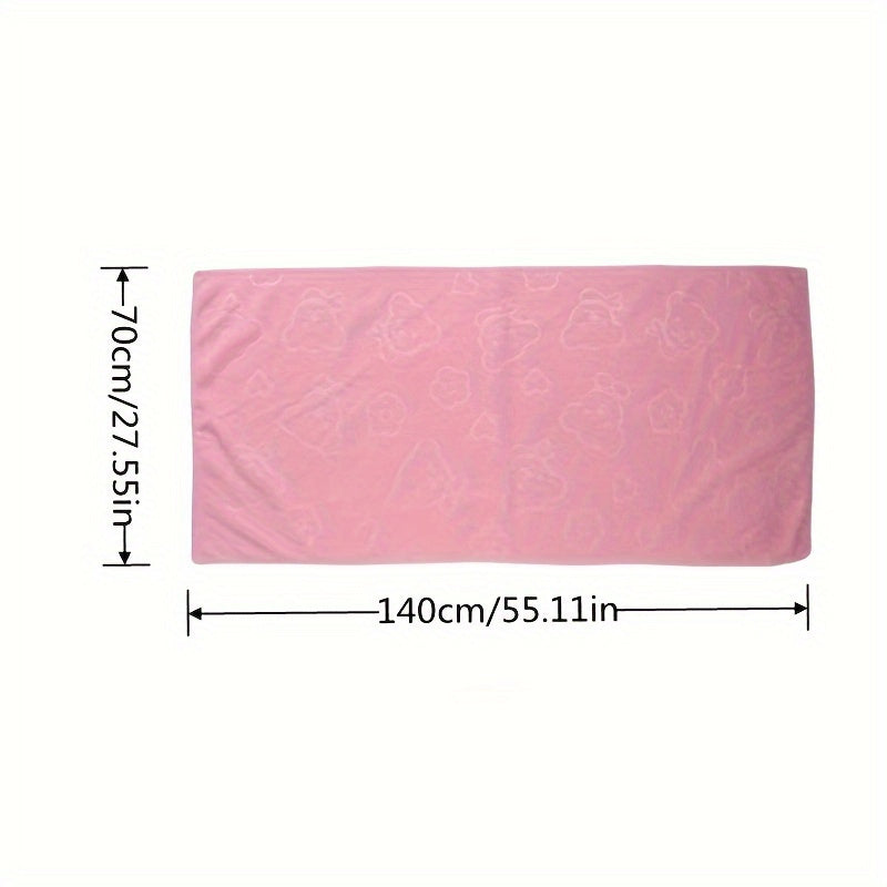 1 հատ Ultra Fine Microfiber լոգանքի սրբիչ, փափուկ և դիմացկուն, հաստացած ներծծող, արջի տպագիր, տանը և լողափում օգտագործման համար, կոմերցիոն մաքրում, տարբեր գույներ