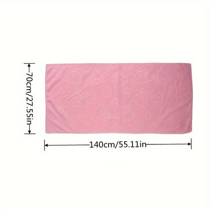 1 հատ Ultra Fine Microfiber լոգանքի սրբիչ, փափուկ և դիմացկուն, հաստացած ներծծող, արջի տպագիր, տանը և լողափում օգտագործման համար, կոմերցիոն մաքրում, տարբեր գույներ