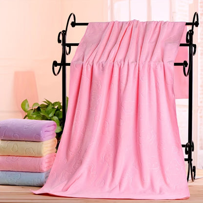 1 հատ Ultra Fine Microfiber լոգանքի սրբիչ, փափուկ և դիմացկուն, հաստացած ներծծող, արջի տպագիր, տանը և լողափում օգտագործման համար, կոմերցիոն մաքրում, տարբեր գույներ