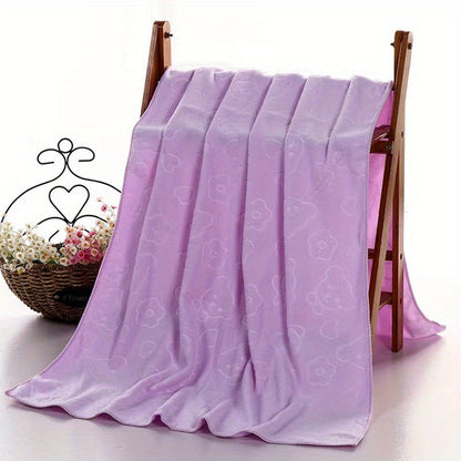 1 հատ Ultra Fine Microfiber լոգանքի սրբիչ, փափուկ և դիմացկուն, հաստացած ներծծող, արջի տպագիր, տանը և լողափում օգտագործման համար, կոմերցիոն մաքրում, տարբեր գույներ