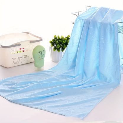 1 հատ Ultra Fine Microfiber լոգանքի սրբիչ, փափուկ և դիմացկուն, հաստացած ներծծող, արջի տպագիր, տանը և լողափում օգտագործման համար, կոմերցիոն մաքրում, տարբեր գույներ