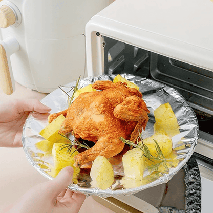 10m Roll Disposable Aluminum Foil, Non-Stick BBQ Wrapping Paper, Oven Safe Kitchen Oil-Proof Tool for Baking and Grilling