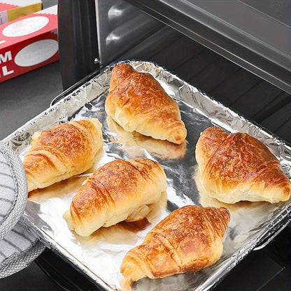 10m Roll Disposable Aluminum Foil, Non-Stick BBQ Wrapping Paper, Oven Safe Kitchen Oil-Proof Tool for Baking and Grilling