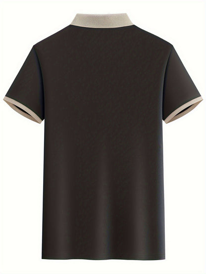 Men's Casual Shirt with OOS Print - Breathable, Stretch Fabric for Golf & Outdoor Activities, Summer Fashion