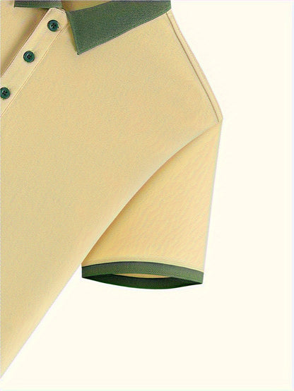 Men's Casual Shirt with OOS Print - Breathable, Stretch Fabric for Golf & Outdoor Activities, Summer Fashion