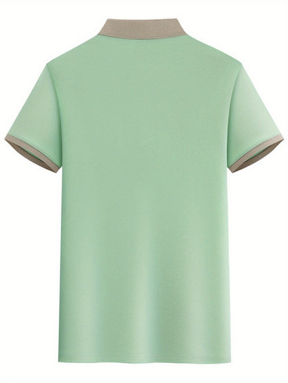 Men's Casual Shirt with OOS Print - Breathable, Stretch Fabric for Golf & Outdoor Activities, Summer Fashion