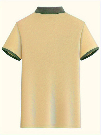 Men's Casual Shirt with OOS Print - Breathable, Stretch Fabric for Golf & Outdoor Activities, Summer Fashion