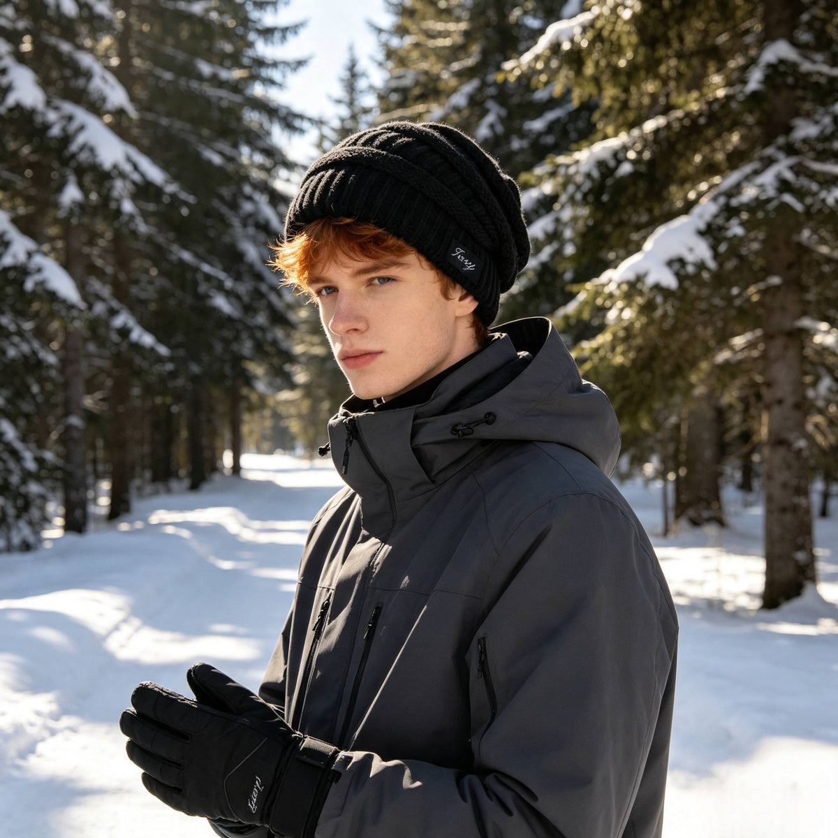 Unisex Chunky Polyester Beanie for Fall and Winter