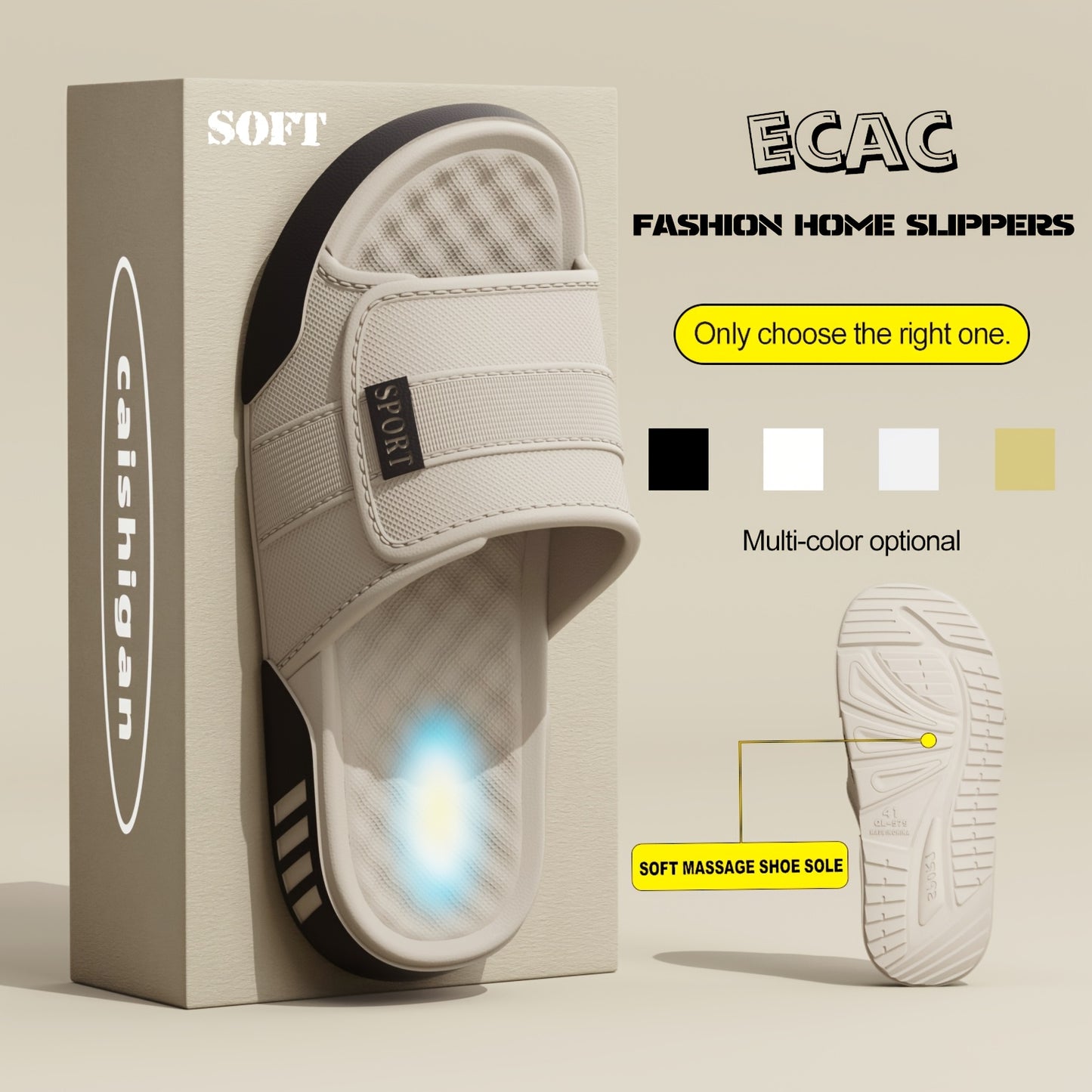 Men's Summer Flat Sandals with Thick Soles, Comfortable and Soft, Casual and Simple, Fashionable and Versatile, Thick Sole Trend, Street Style, Men's Sandals. - ayq