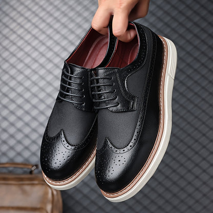 Men's Lightweight Business Casual Loafers, PU Leather
