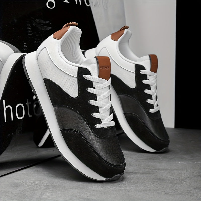 Men's Casual Sneakers, Flat Lace-Up Outdoor Casual Shoes, Low-Top Men's All-Season Shoes with EVA Soft Sole Cushioning, Breathable Men's Casual Shoes, Men's Running Shoes Suitable for Daily Wear - ayq