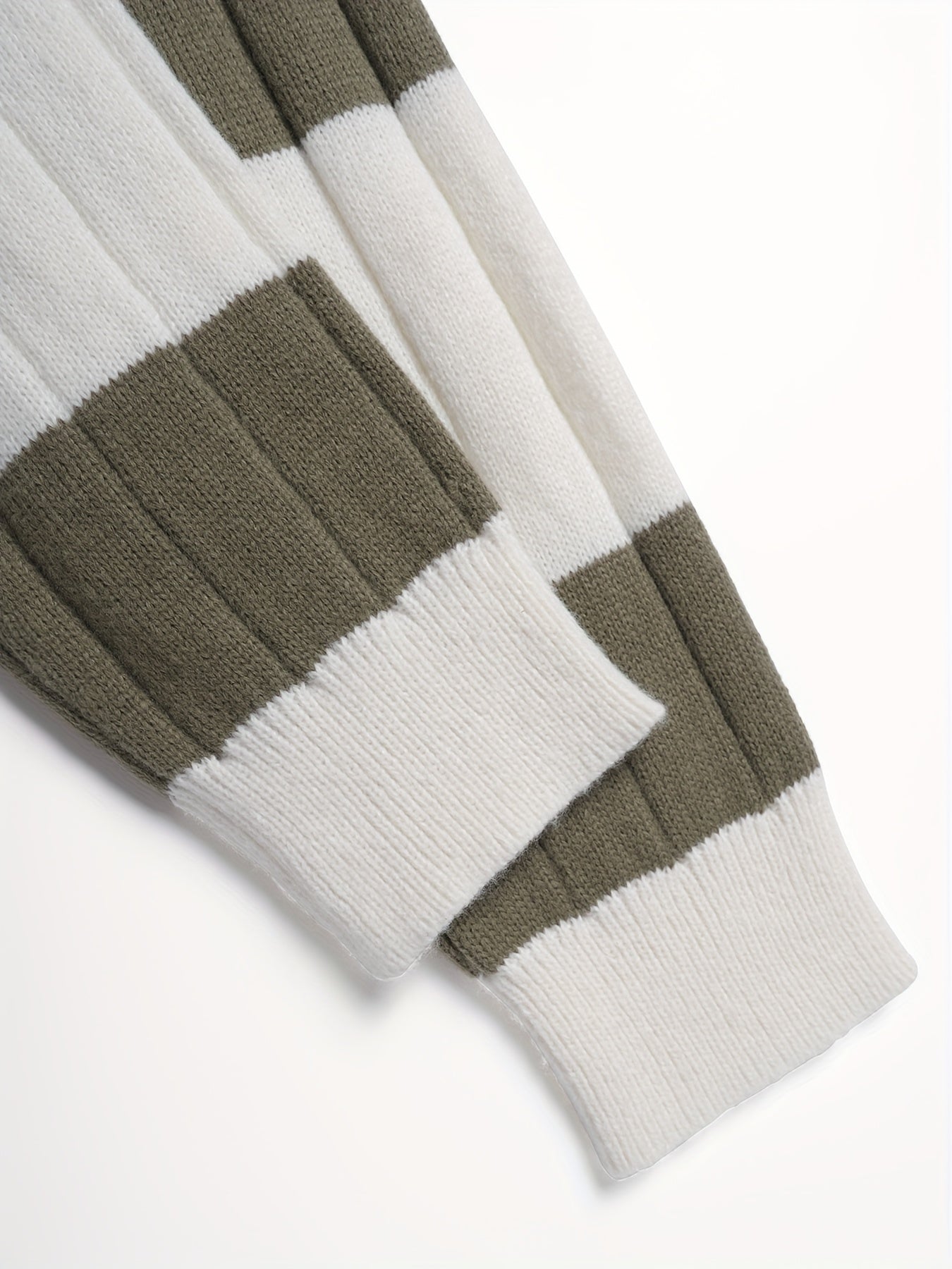 Տղամարդու ոճային գծավոր տրիկոտաժե պուլովեր սվիտեր - ամենօրյա կլոր վզնոցով, հարմար է գարնանը, աշնանը և ձմռանը կրելու համար