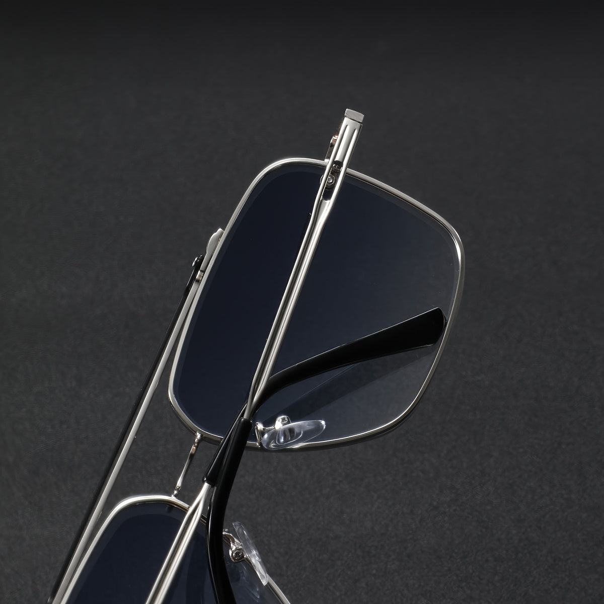 Men's Vintage Rimless Metal Double-Beam Casual Glasses