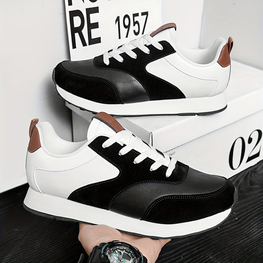 Men's All-Season Casual Sneakers with Breathable PU Upper